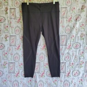 Athleta Accelerate Laser Cut 7/8 Tight Workout Leggings Womens XL Black‎